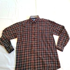 George Straight Cowboy Cut Collection By Wrangler Long Sleeve Plaid shirt